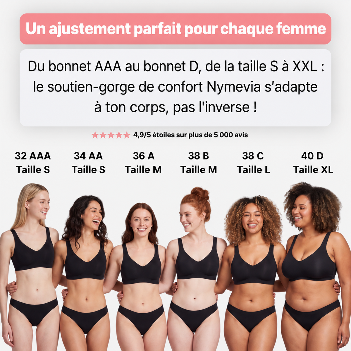 Soutien-gorge confort Nymevia — sans armature